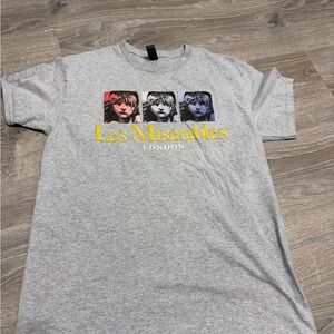 Gildan Gray Les Miserables London Short Sleeve Tee with Multicolor Print